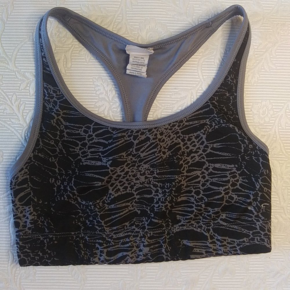 C9 by Champion | Black & Gray Print Sports Bra | S